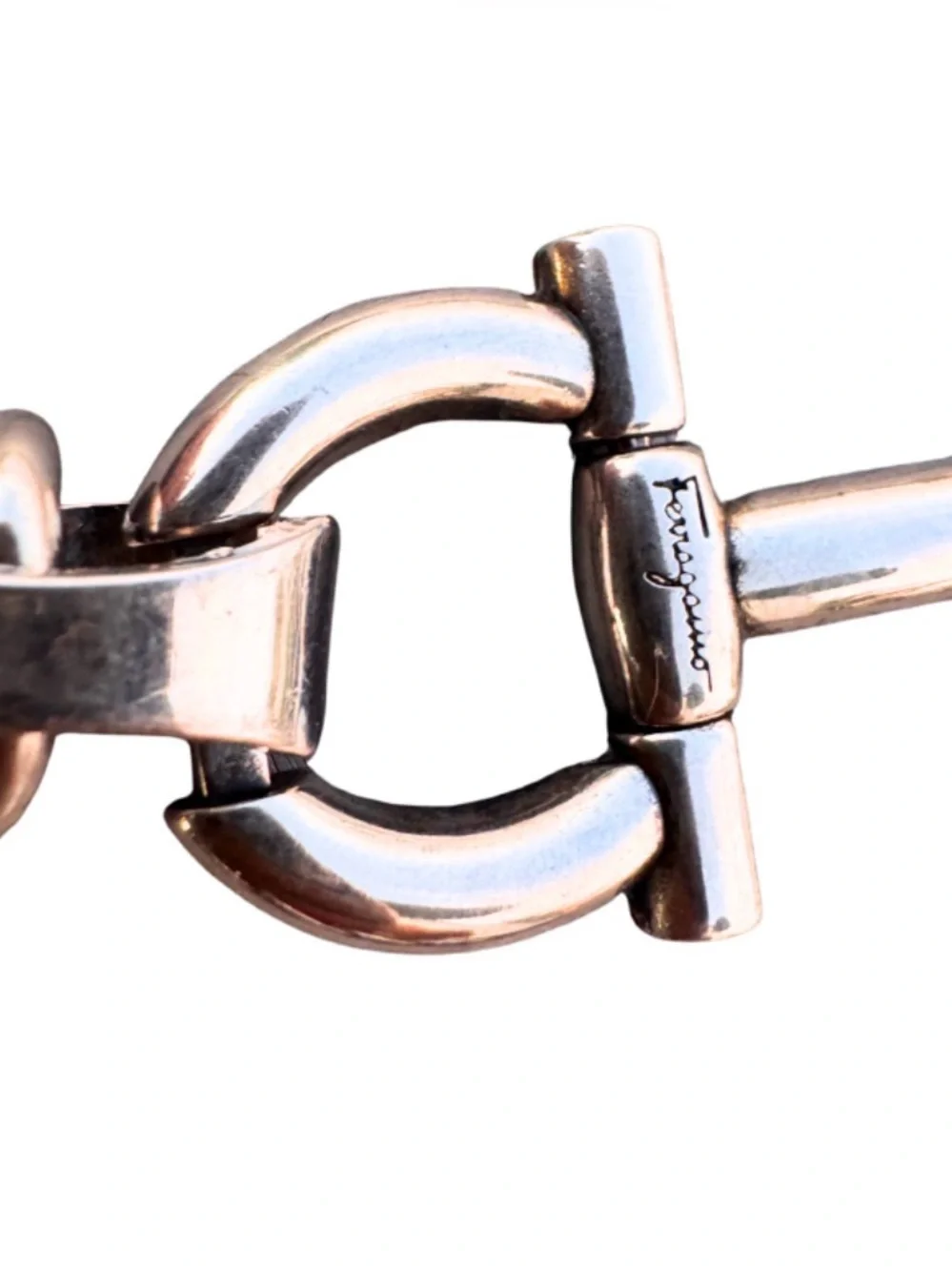 Hand Crafted Upcycled Ferragamo Necklace - Picture 5 of 8